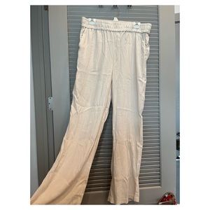H&M high waisted linen beige pants